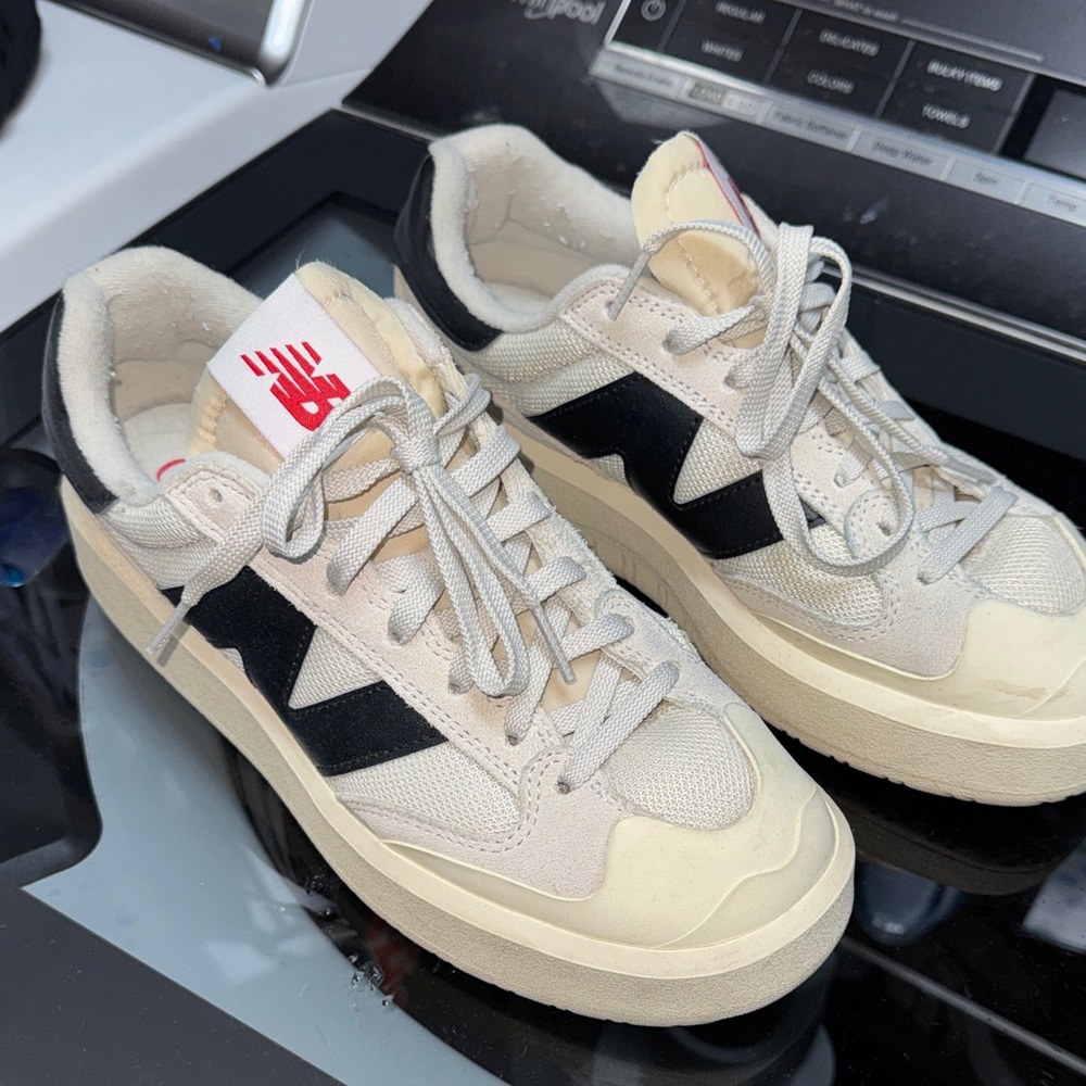 New Balance Beige and Black Casual Sneakers